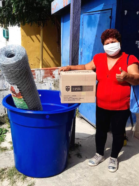 Materales e insumos entregados a 'Familias en su Tierra'.