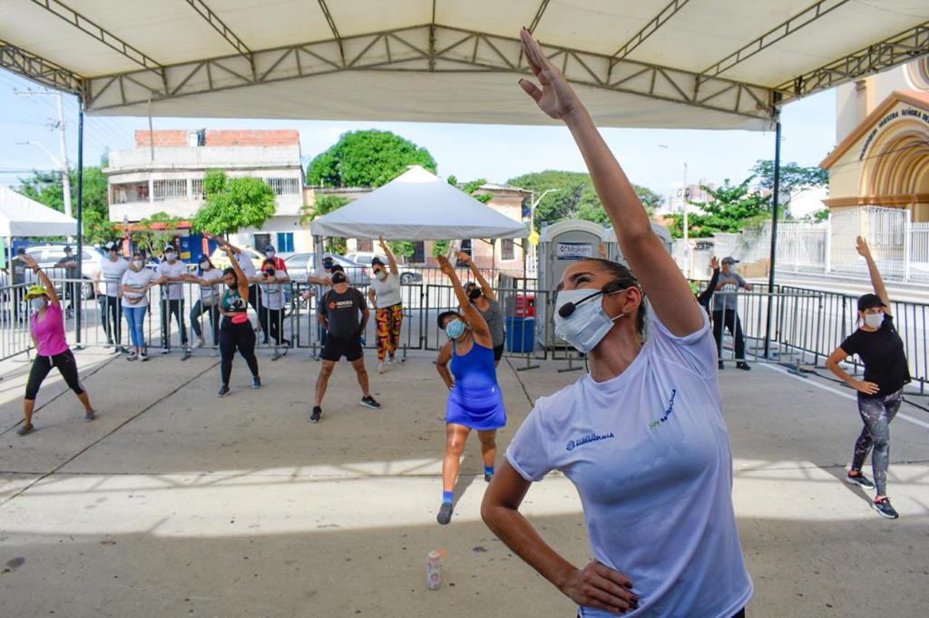 La rumba terapia fue protagonista de la jornada. 