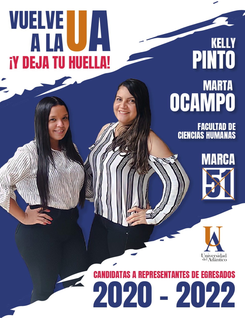 Suministrada Las sociólogas Kelly Dayana Pinto Cervantes y Martha Liliana Ocampo Martínez, candidatas a la