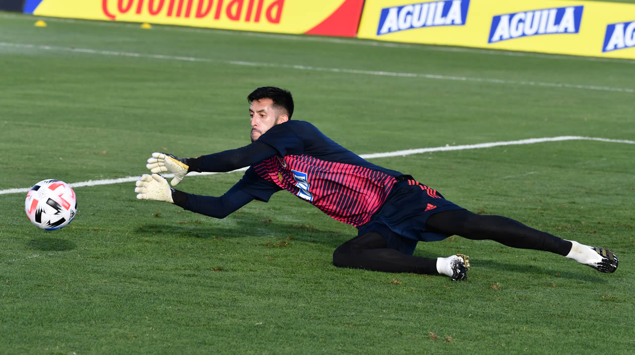 Entrenamiento con los arqueros.