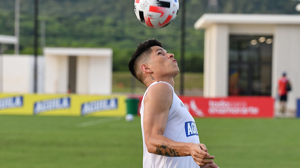 Entrenamiento previo al partido.