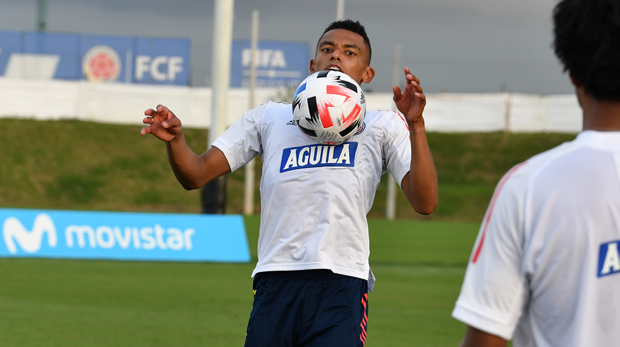 Entrenamiento previo al partido.