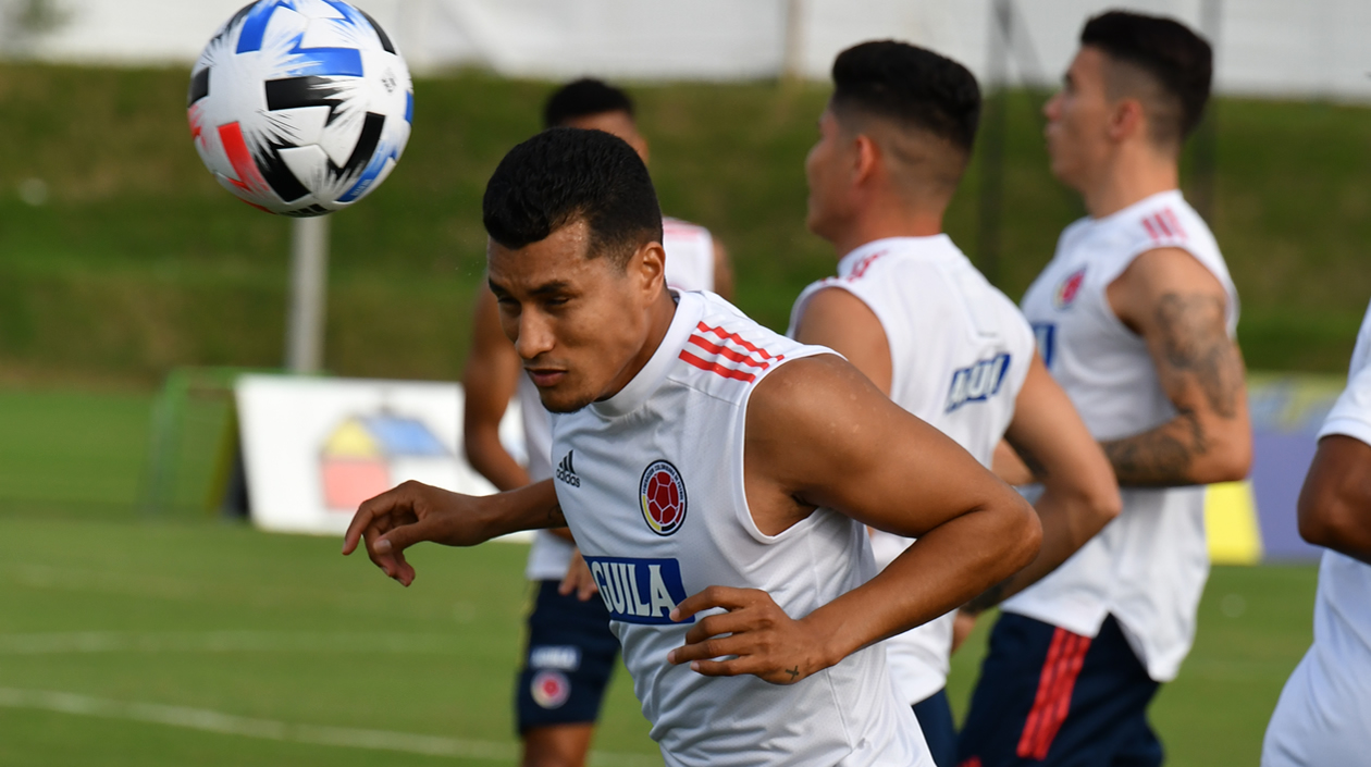 Entrenamiento previo al partido.
