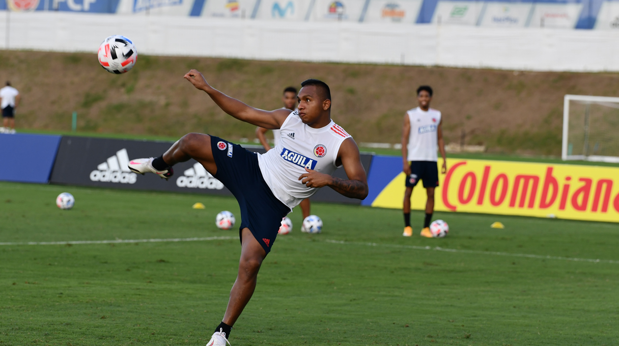 Entrenamiento previo al partido.
