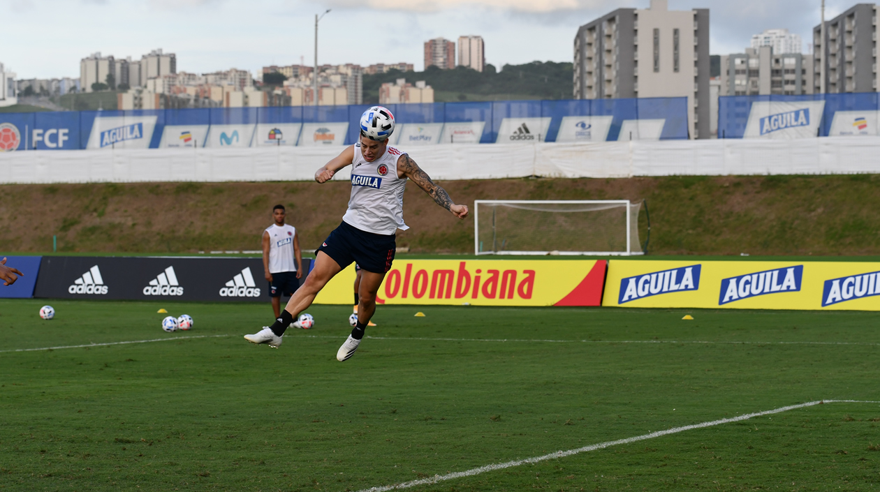 Entrenamiento previo al partido.