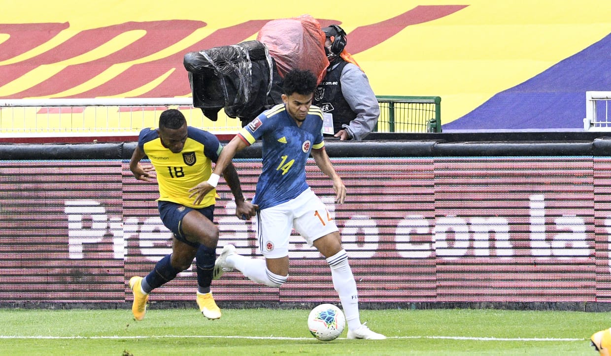 Lucho Díaz superando la marca de Pedro Perlaza.