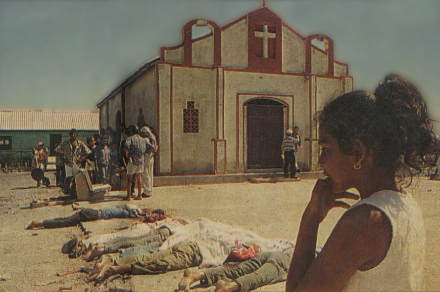 Imagen simbólica de la dolorosa masacre.