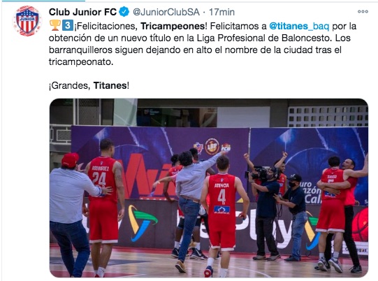 El trino del club juniorista.