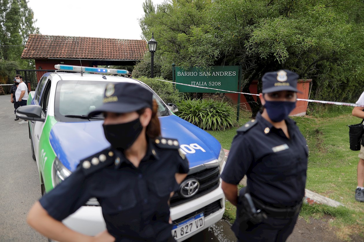 La casa de Diego Maradona, en donde falleció.