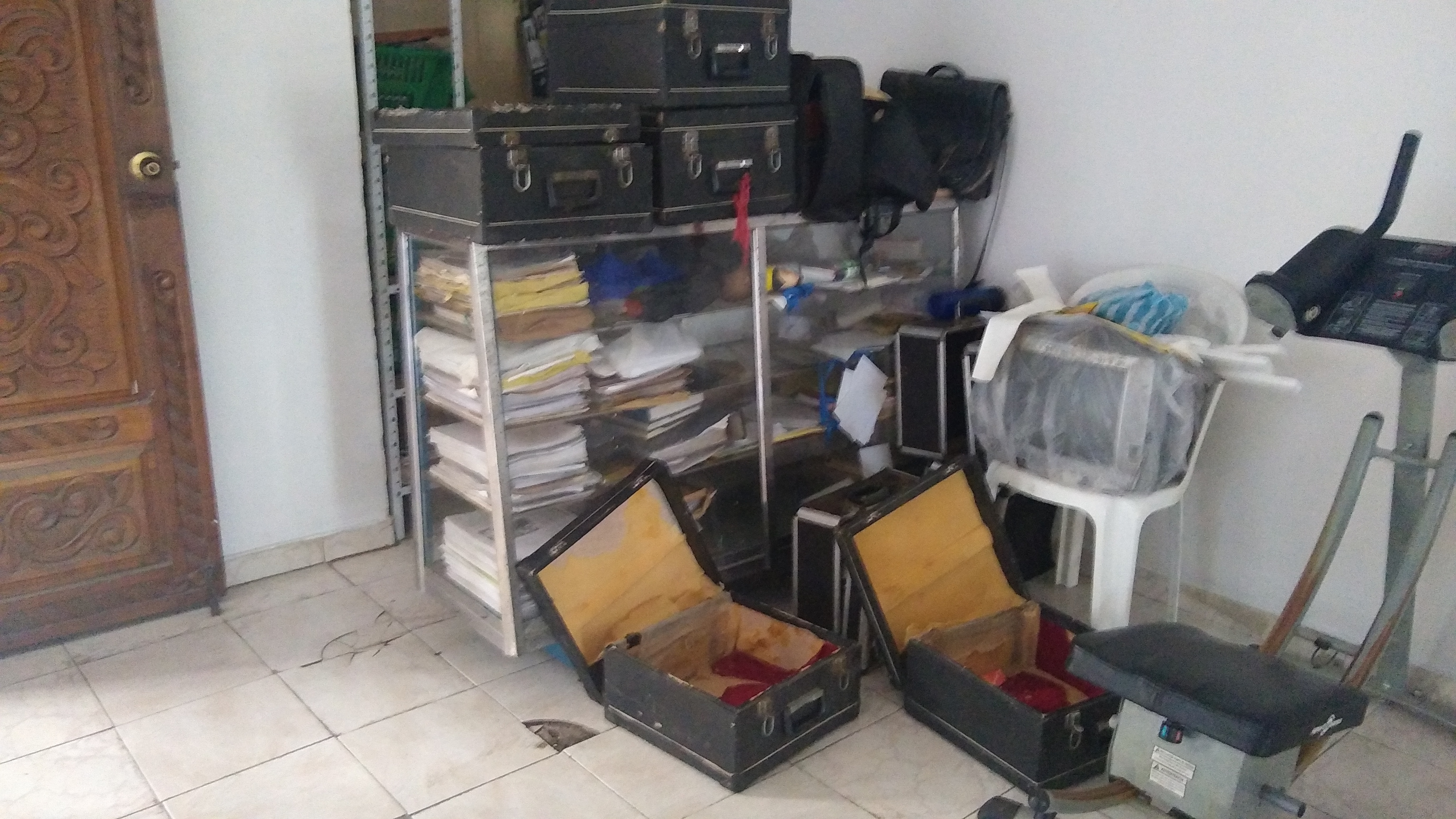 Estuches de las acordeones que se robaron