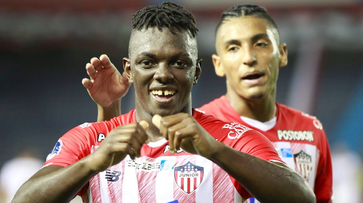 Miguel Ángel Borja, figura del partido por el gol del triunfo.