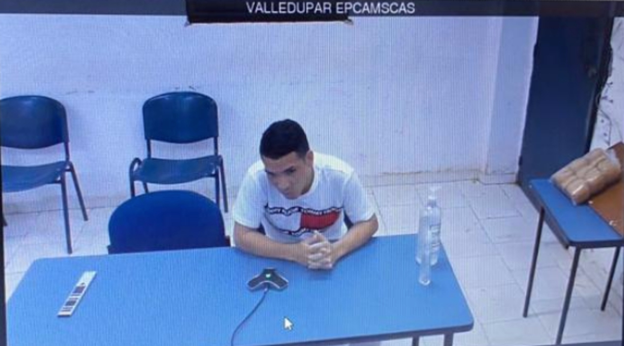 Alias 'Tommy Masacre', desde la Cárcel de Valledupar, escuchó al juez a cuántos años era condenado por el crimen del tendero.