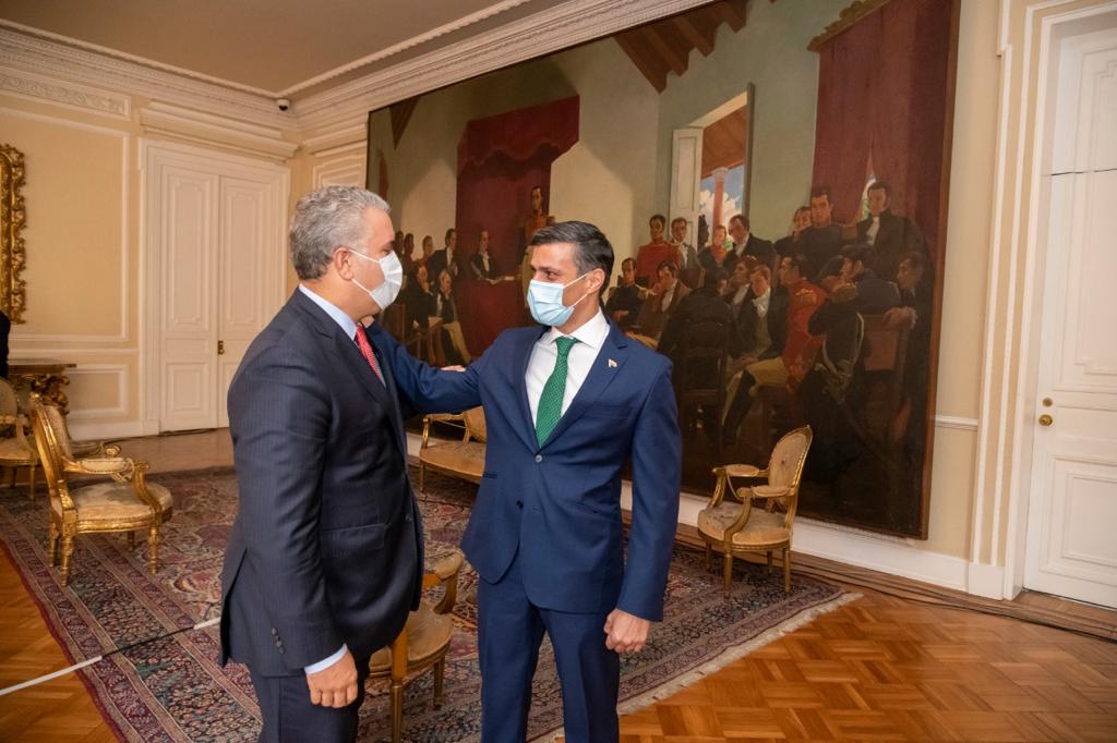 Iván Duque, presidente de Colombia, recibió al líder opositor Leopoldo López.