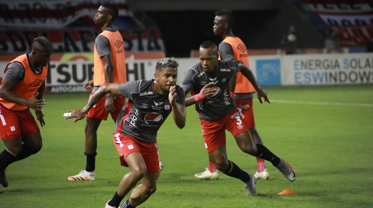 Entrenamiento previo de los americanos.