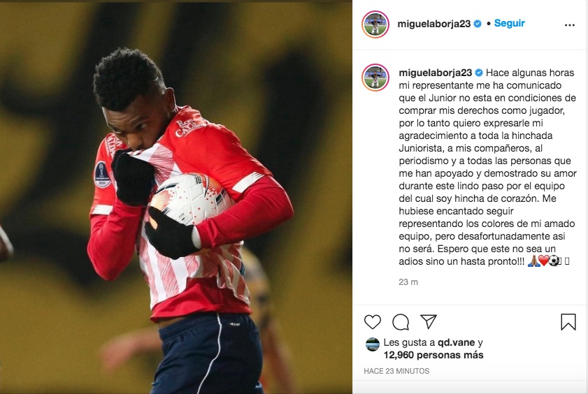 La despedida de Miguel Ángel Borja.