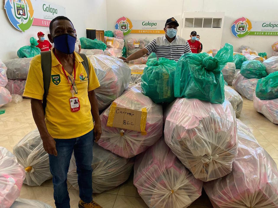 Paquetes de regalos para los niños.