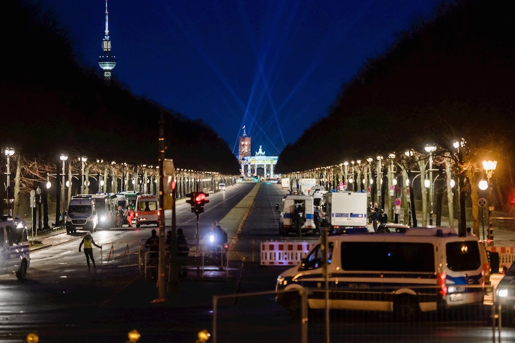 Ensayos del programa de televisión "Bienvenido 2021", en Berlín, Alemania.
