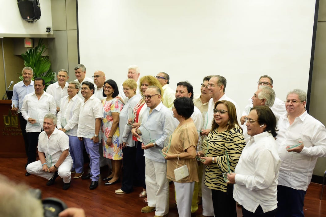 La 'selfie' de los homenajeados.
