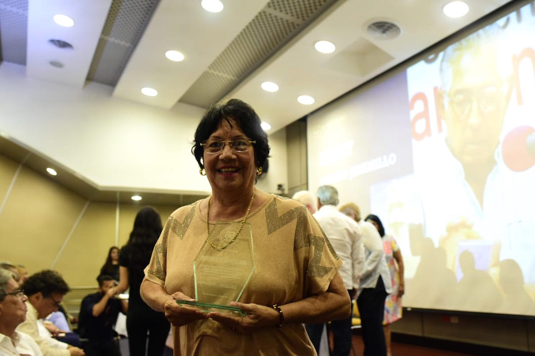 Margarita Galindo Steffens tras recibir la distinción.