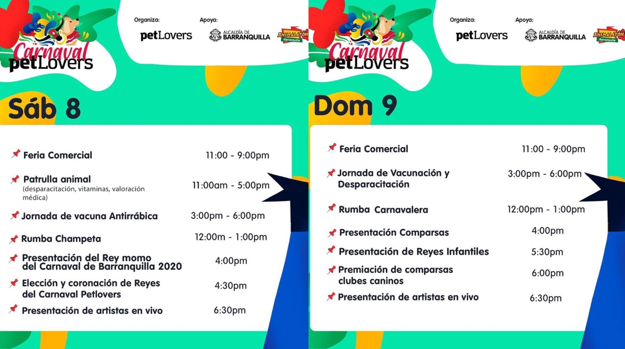 Programación Carnaval PetLovers.