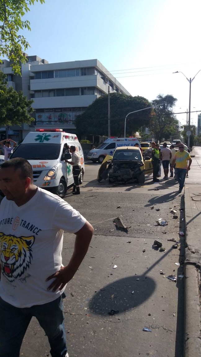 Accidente en la calle 72 con carrera 58.