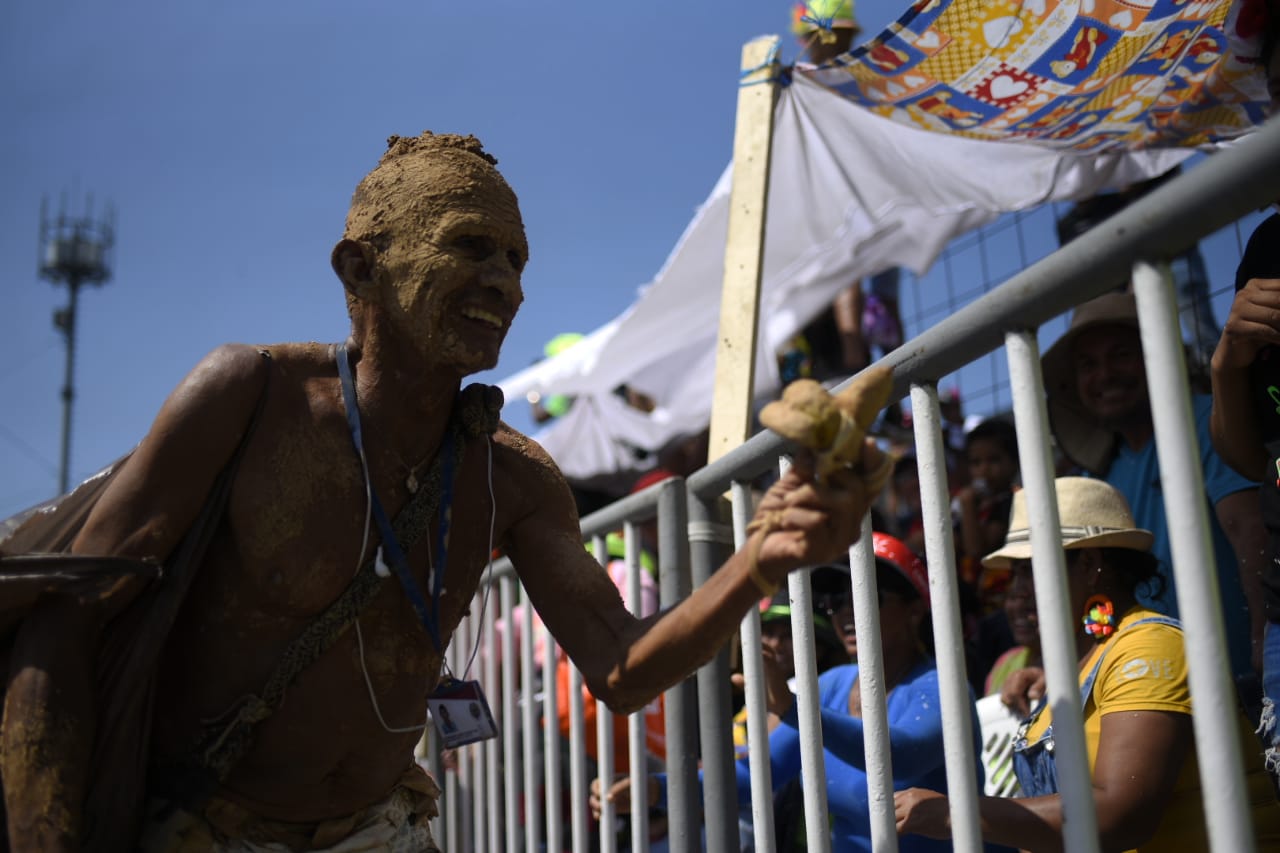 Ricardo Castro Varela, 'El Puerco', durante el desfile de la Batalla de Flores.