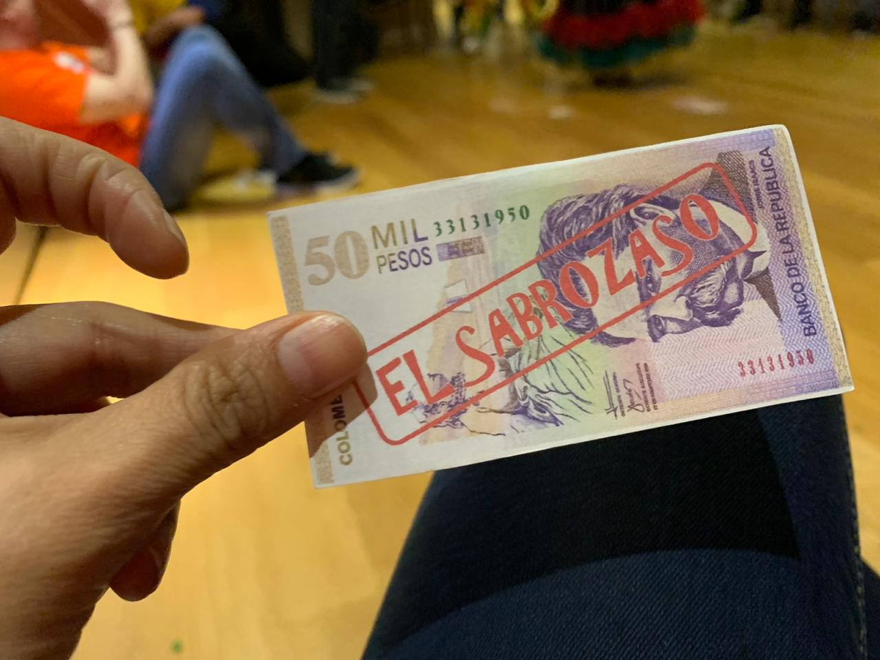 El billete para consumir en la 'Kz El Sabrosazo'.