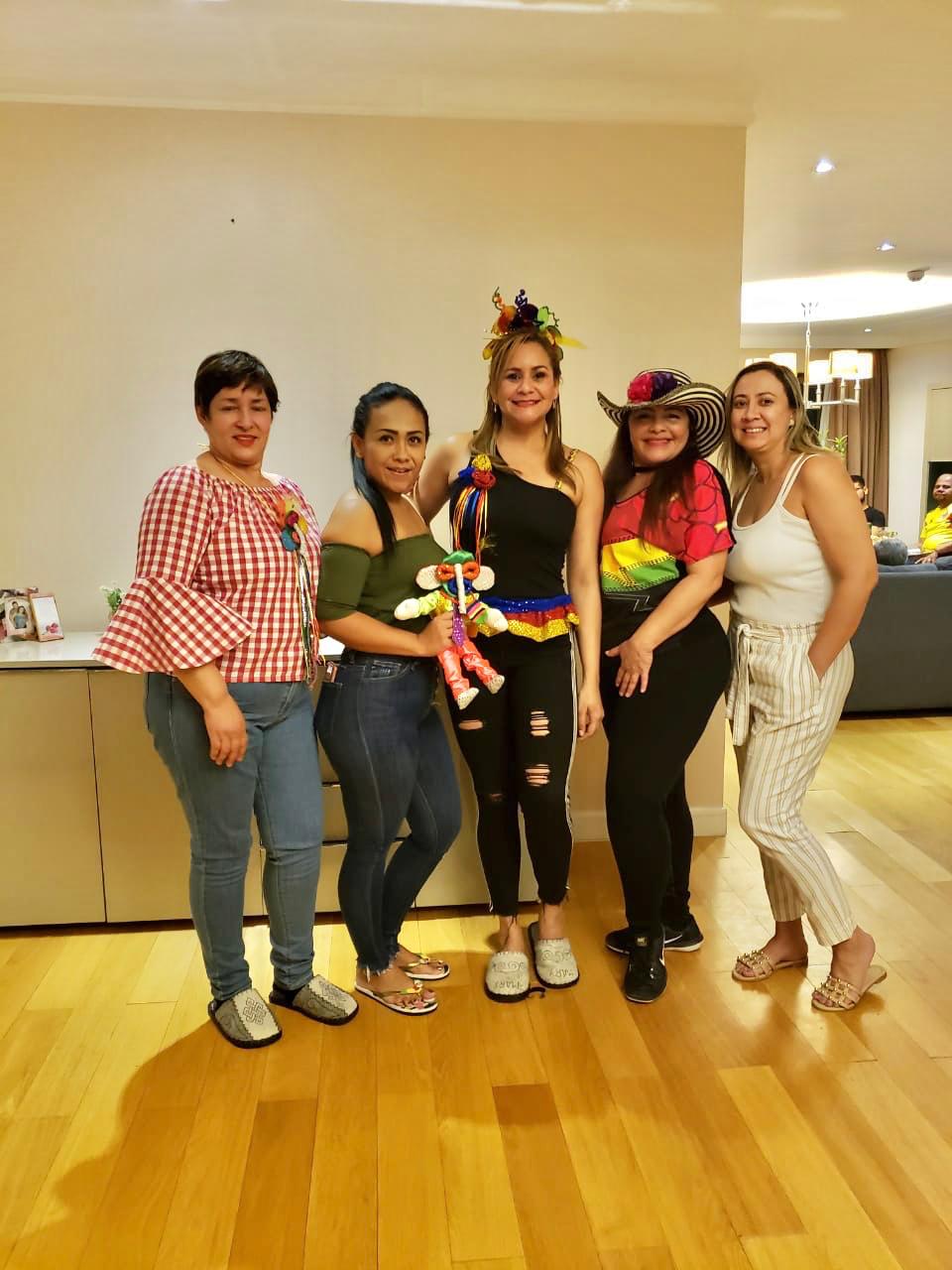 Dilia Morales, Jessica Pacheco, María Victoria Carrascal, Jenny Granados y Lida Cepeda