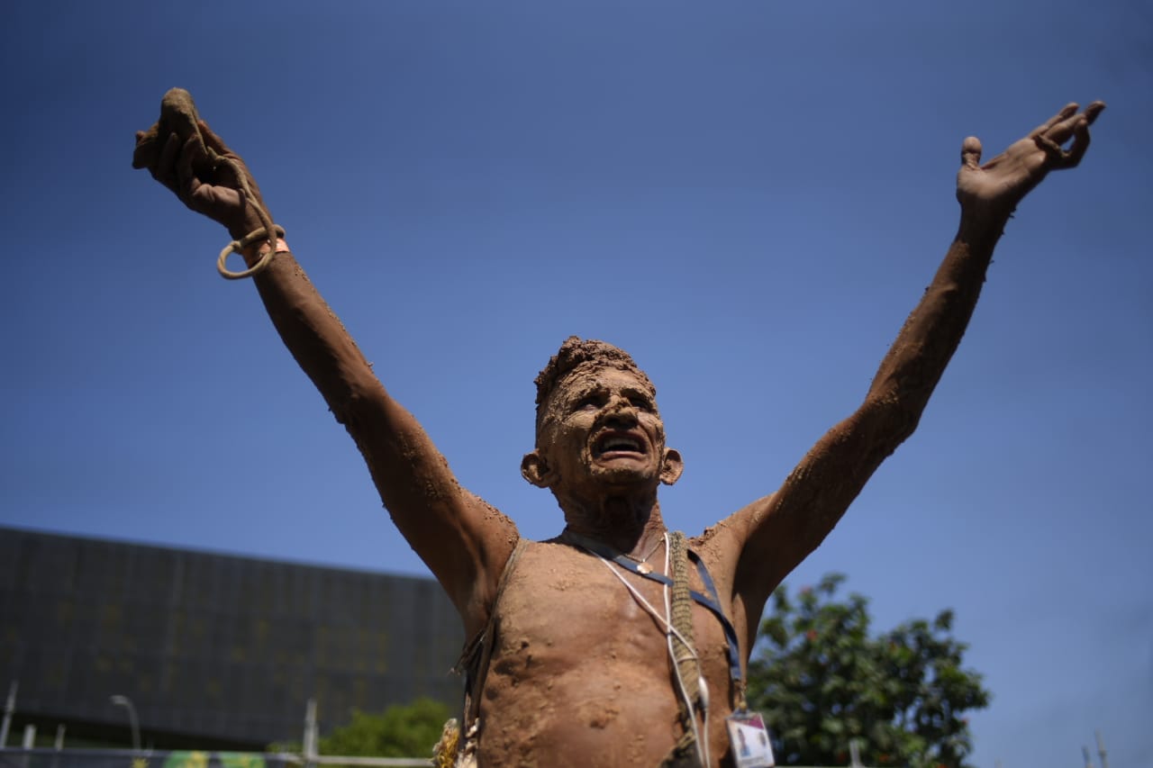 Ricardo Castro Varela, 'El Puerco', durante la Gran Parada de Tradición.