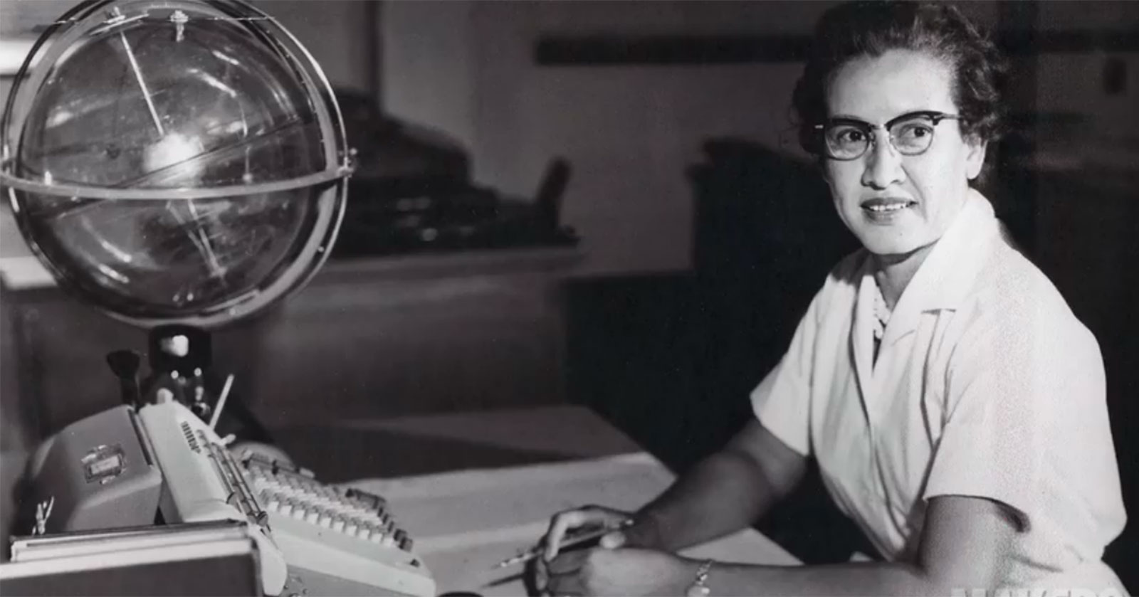 Katherine Johnson, en su  épocas de matemática.