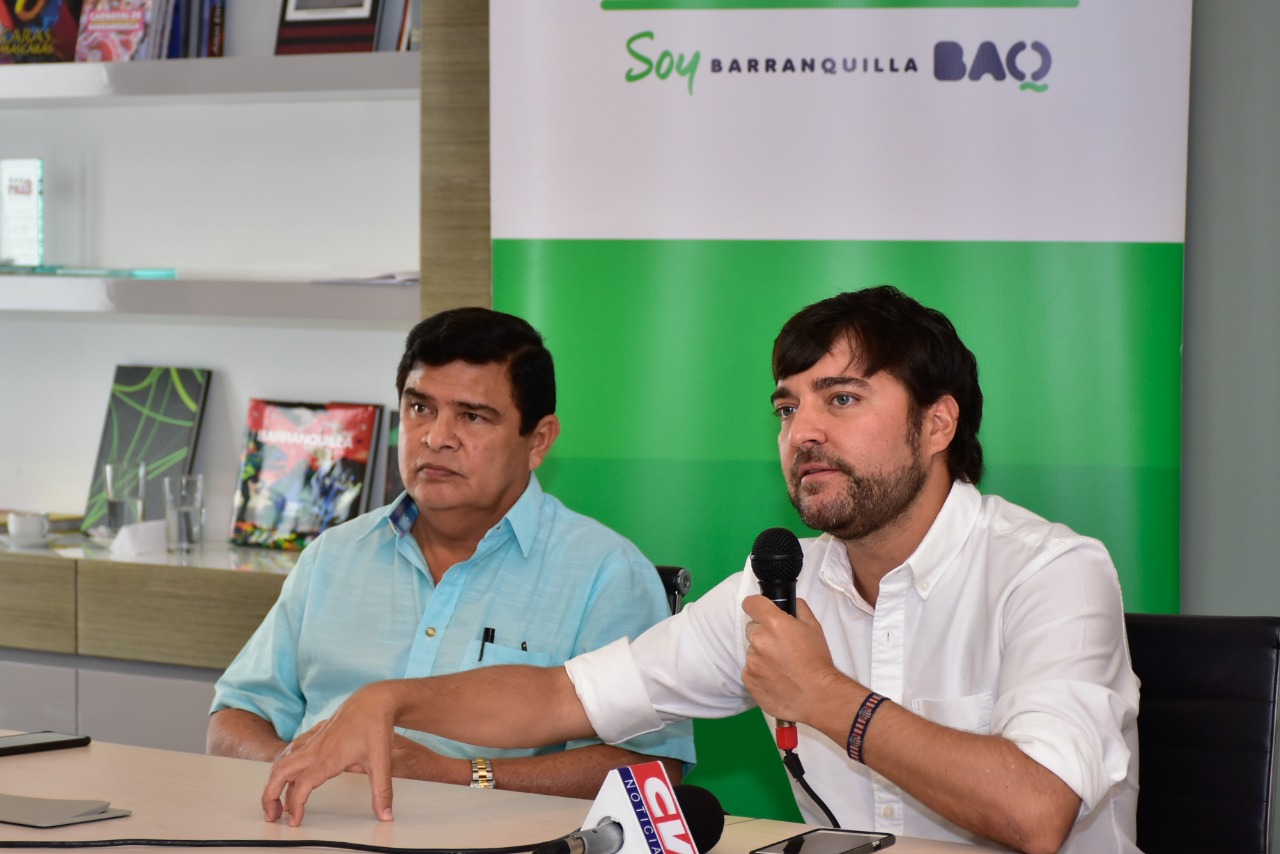 Alcaldía El secretario de Obras Públicas, Rafael Lafont y el Alcalde de Barranquilla, Jaime Pumarejo.