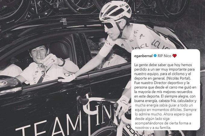 Así lo despidió Egan Bernal.