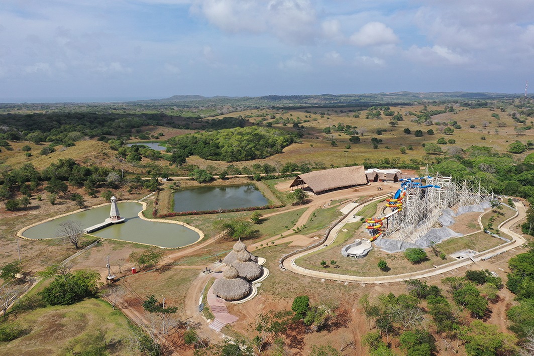 Así avanza el parque Caribe Aventura.