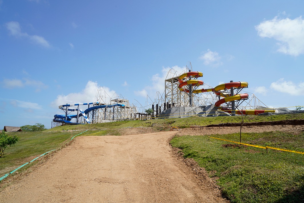 Así avanza el parque Caribe Aventura.