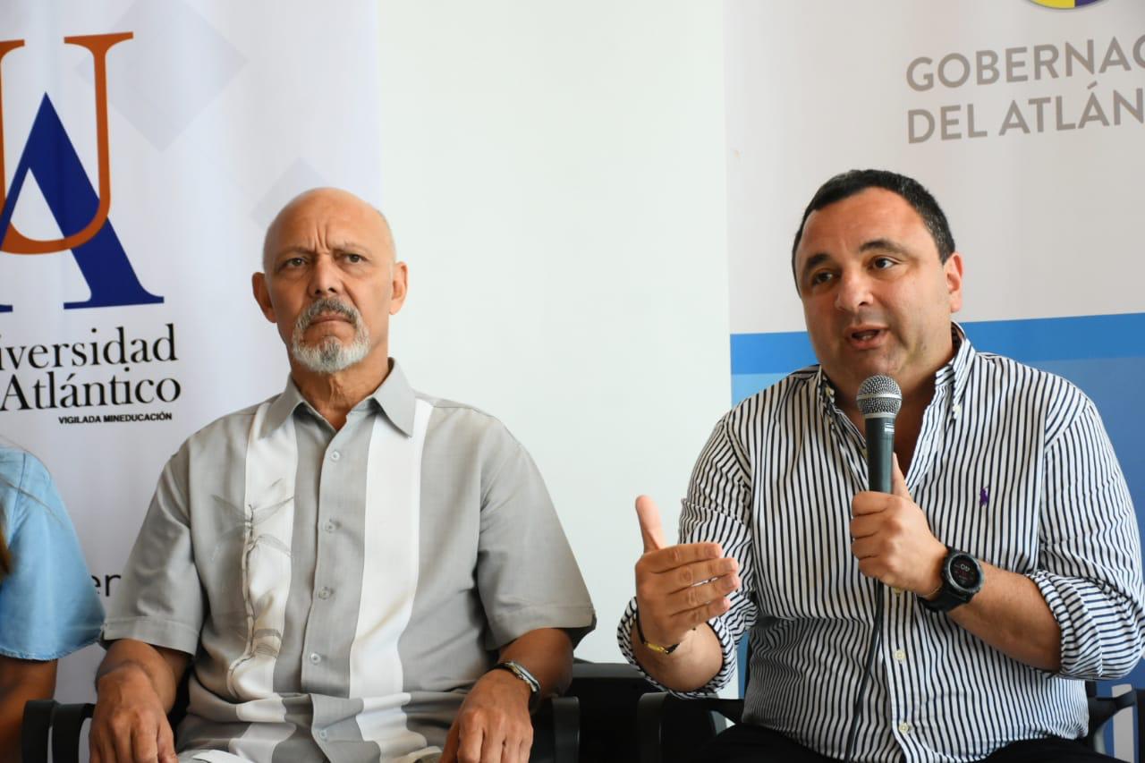 El director de Indeportes, Armando Segovia y el secretario de Interior, Yesid Turbay.