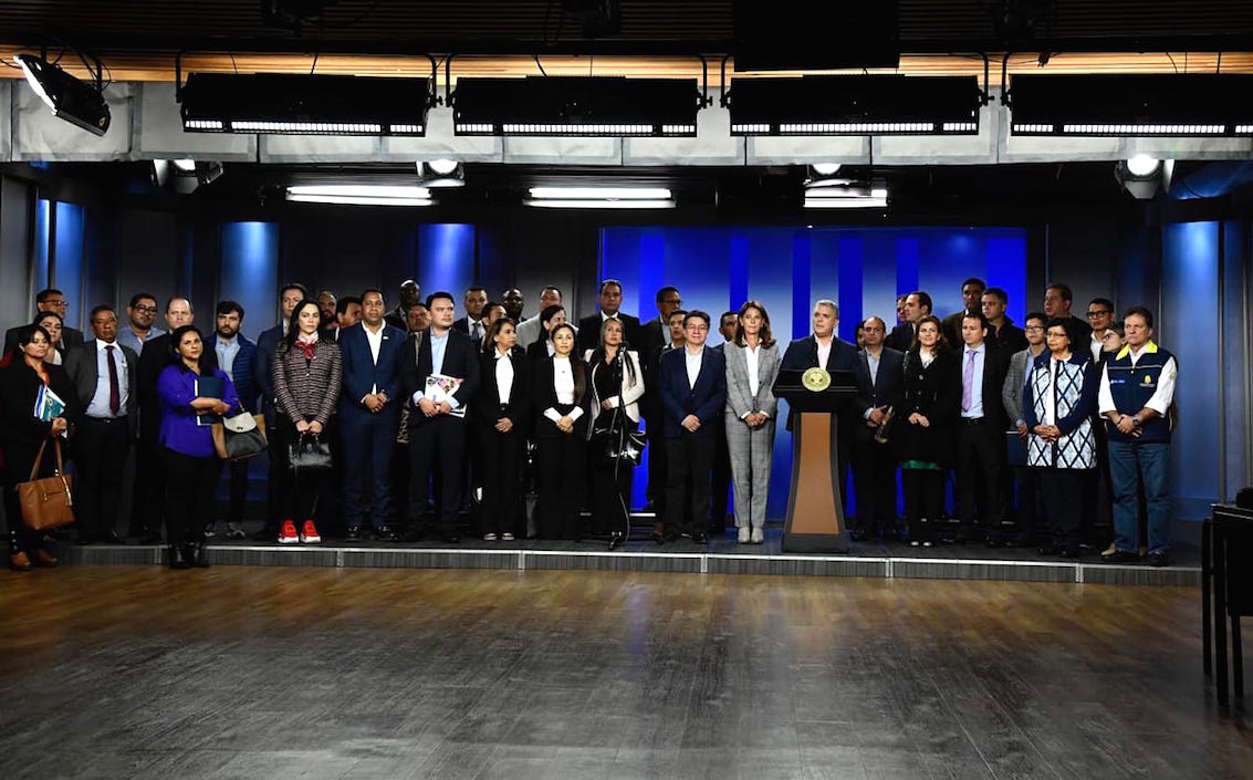 Mandatarios del país reunidos con el Presidente Iván Duque.
