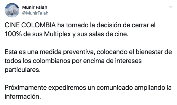 Tweet del empresario.