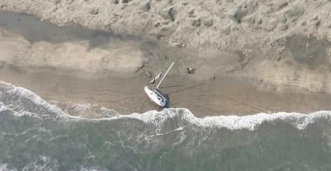 Estado en que quedó la pequeña embarcación.