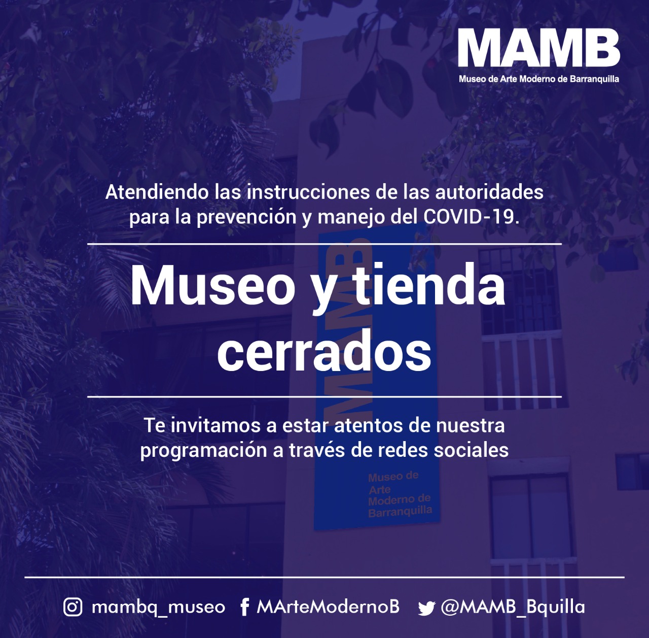 Comunicado del MAMB.