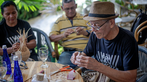 Ángel Paternina, artesano de Puerto Colombia.