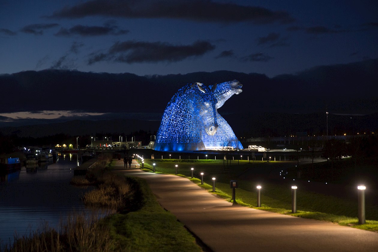 Los Kelpies en Falkirk, Escocia.