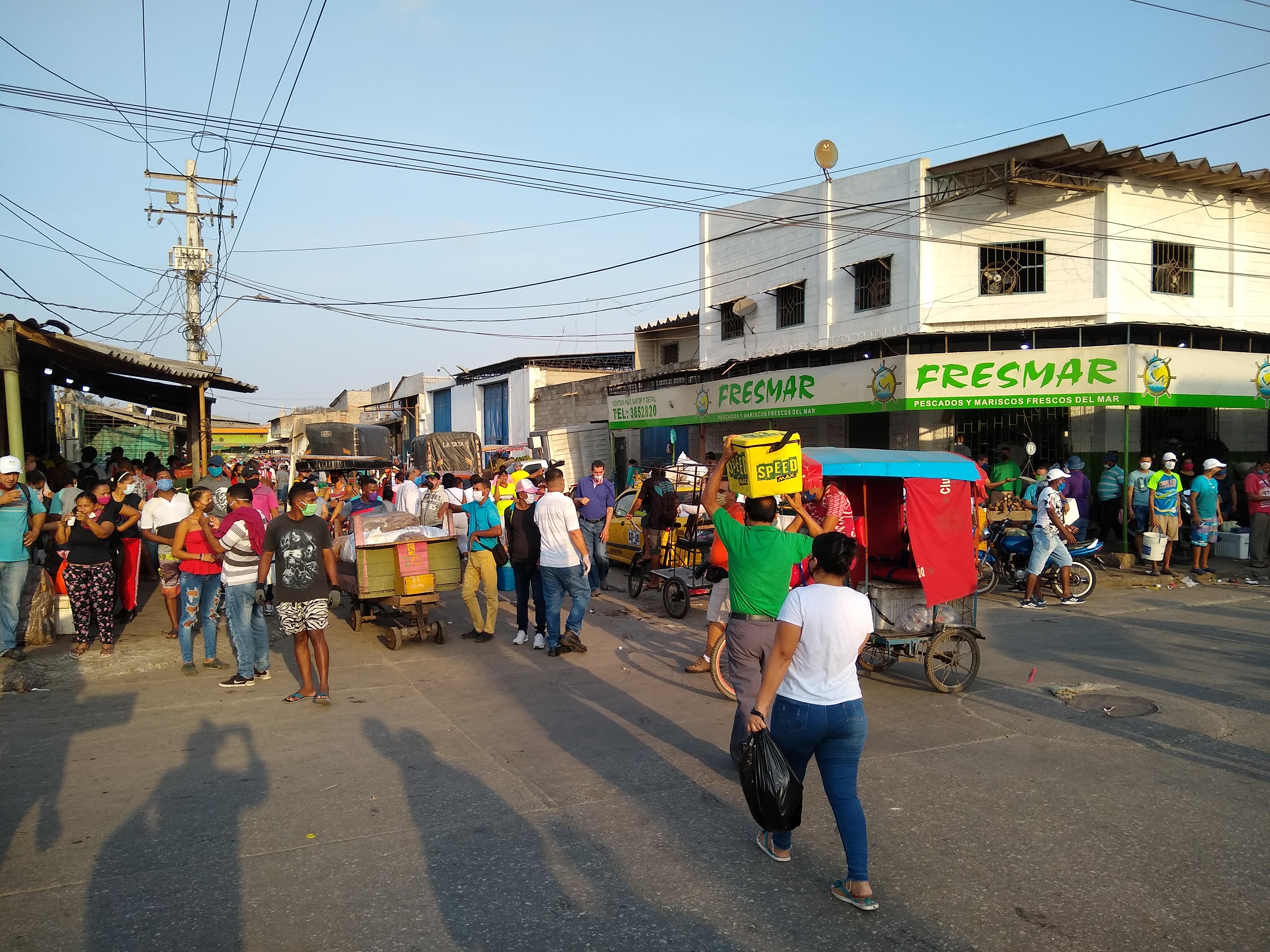 Así se ve la parte exterior  de la Plaza del Pescado