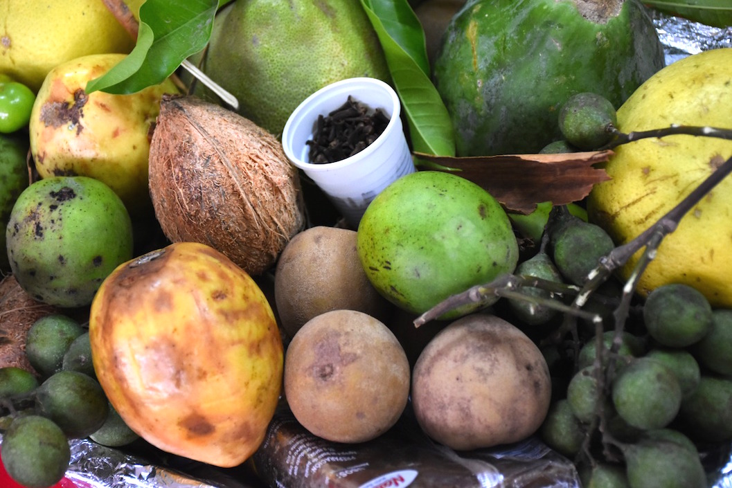 Frutas para la preparación de los dulces.