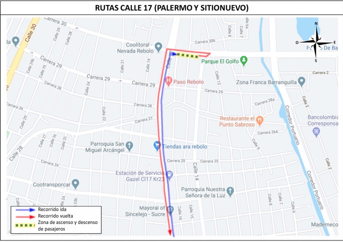Para el sector de la calle 17.