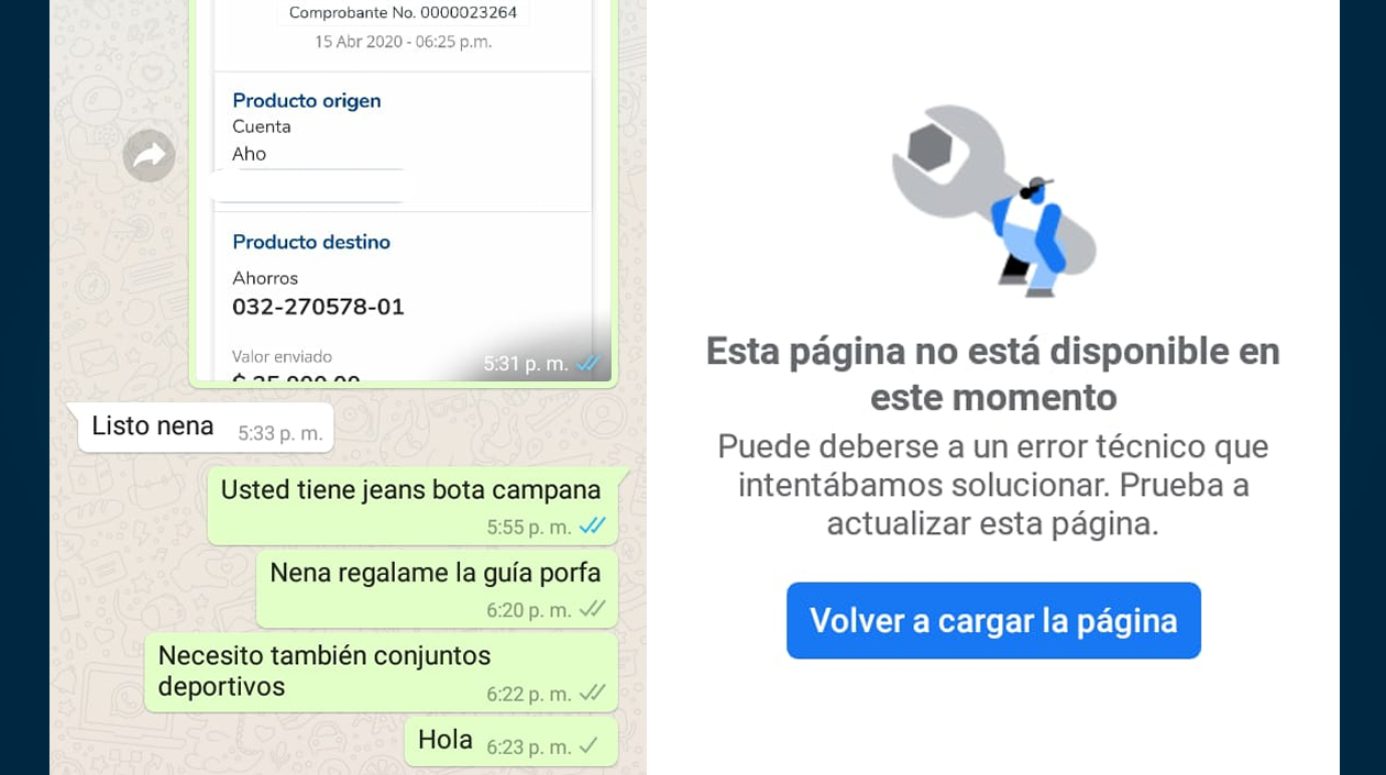 Chat de estafador con una de sus víctimas.