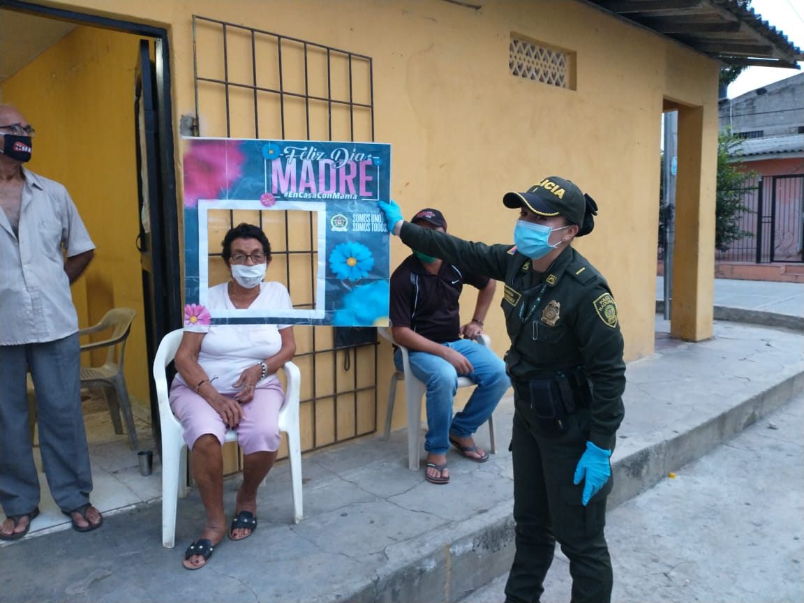 Actividad realizada por la Policía de Atlántico en el municipio de Sabanalarga.