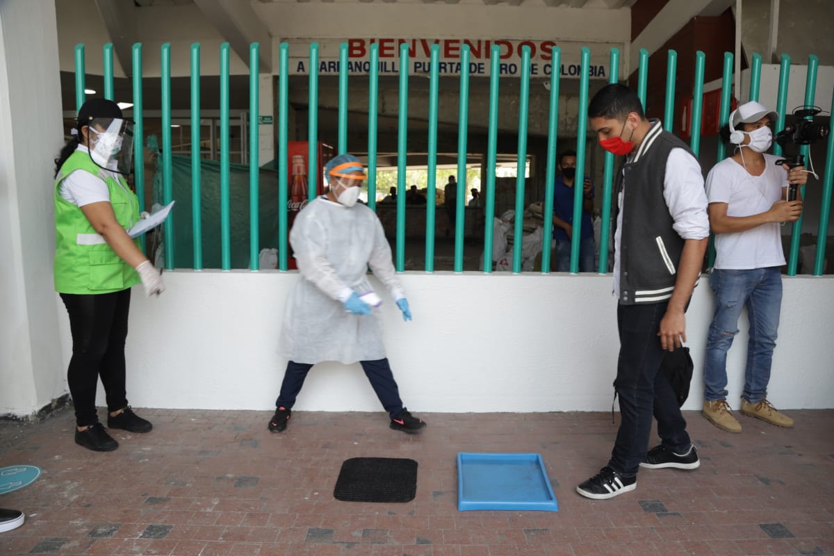 Gobernación del Atlántico Rigor de bioseguridad en recibimiento a estudiantes que llegaron de Pamplona
