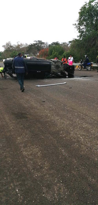 Así quedó el vehículo.