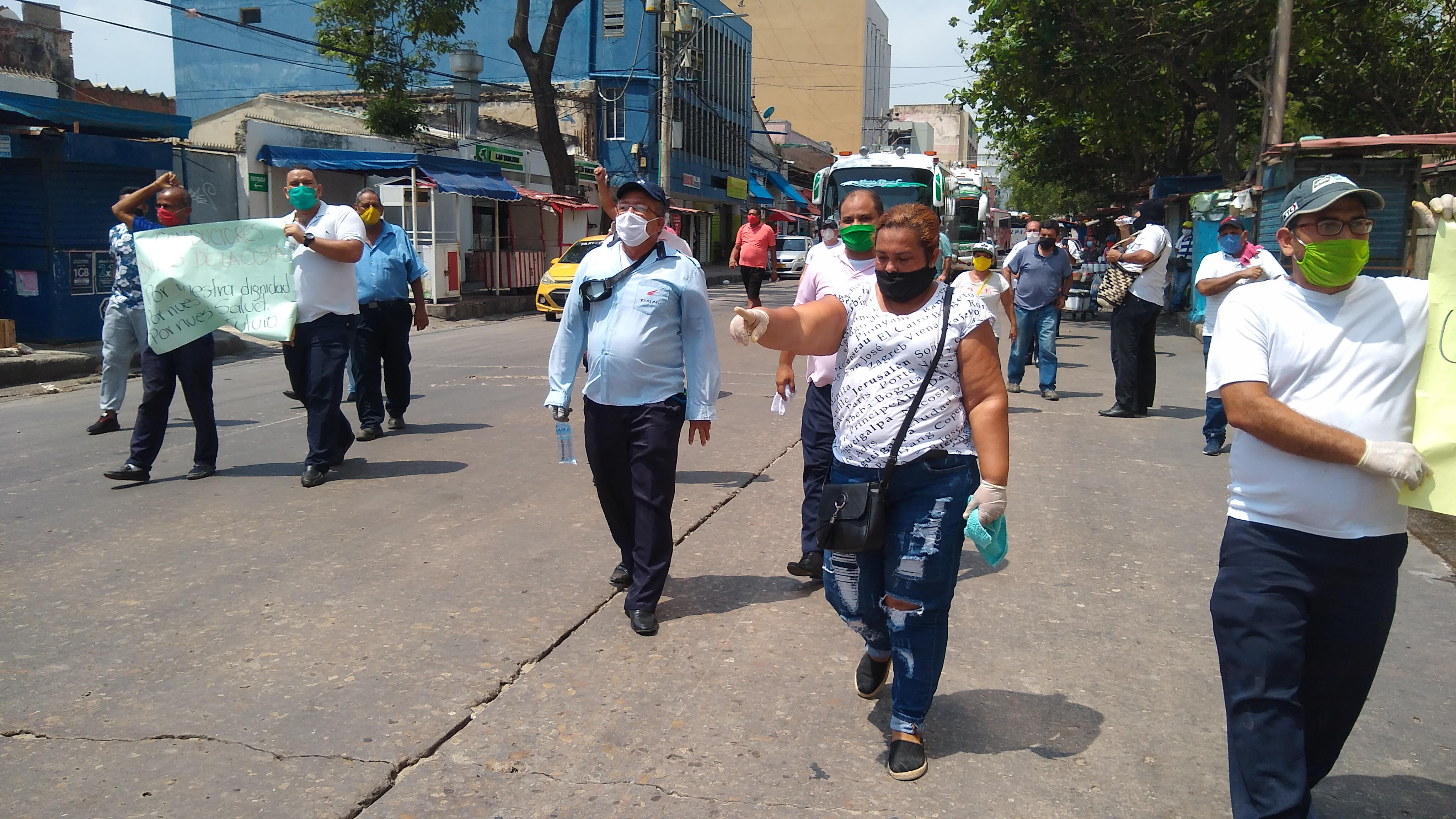 Protesta del transporte interdepartamental