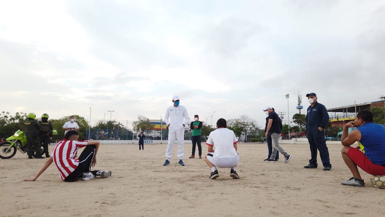 Presencia de personas en una de las canchas visitadas.